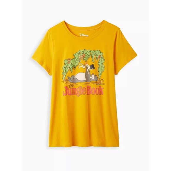 NWT Torrid Size 1 Jungle Book Tee Golden Yellow Disney Graphic Plus Size T-Shirt - Picture 8 of 9